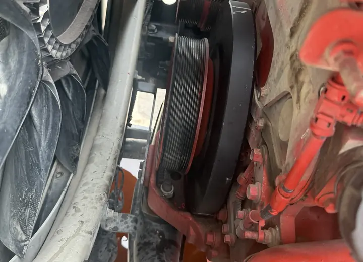 Heavy-duty diesel front engine drive and vibration damper service